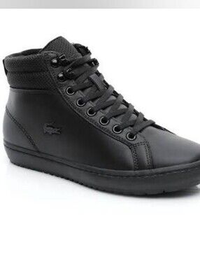 Lacoste Black Straightset Insulated Sneakers with Thinsulate